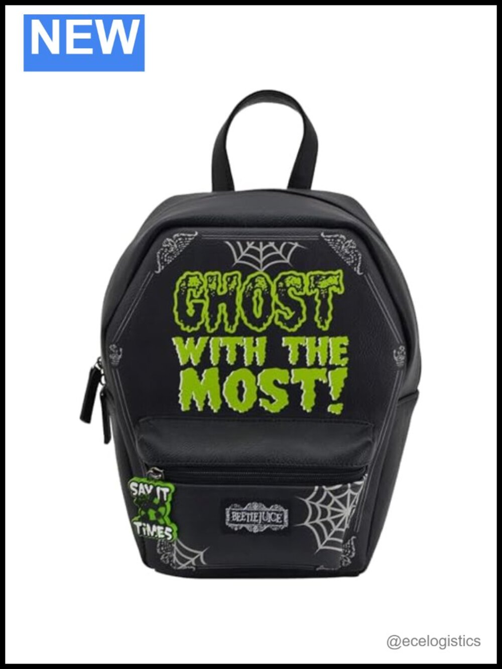 Coffin-Shaped Mini Backpack Halloween Purse Gift Ghost with Most Polyurethane